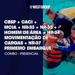 CBSP + HUET + NR-33 + NR-35 + HOMEM DE ÁREA + NR-34 MOVIMENTAÇÃO DE CARGAS + NR-37 PRIMEIRO EMBARQUE 06H (COMBO EMBARQUE - PRESENCIAL)