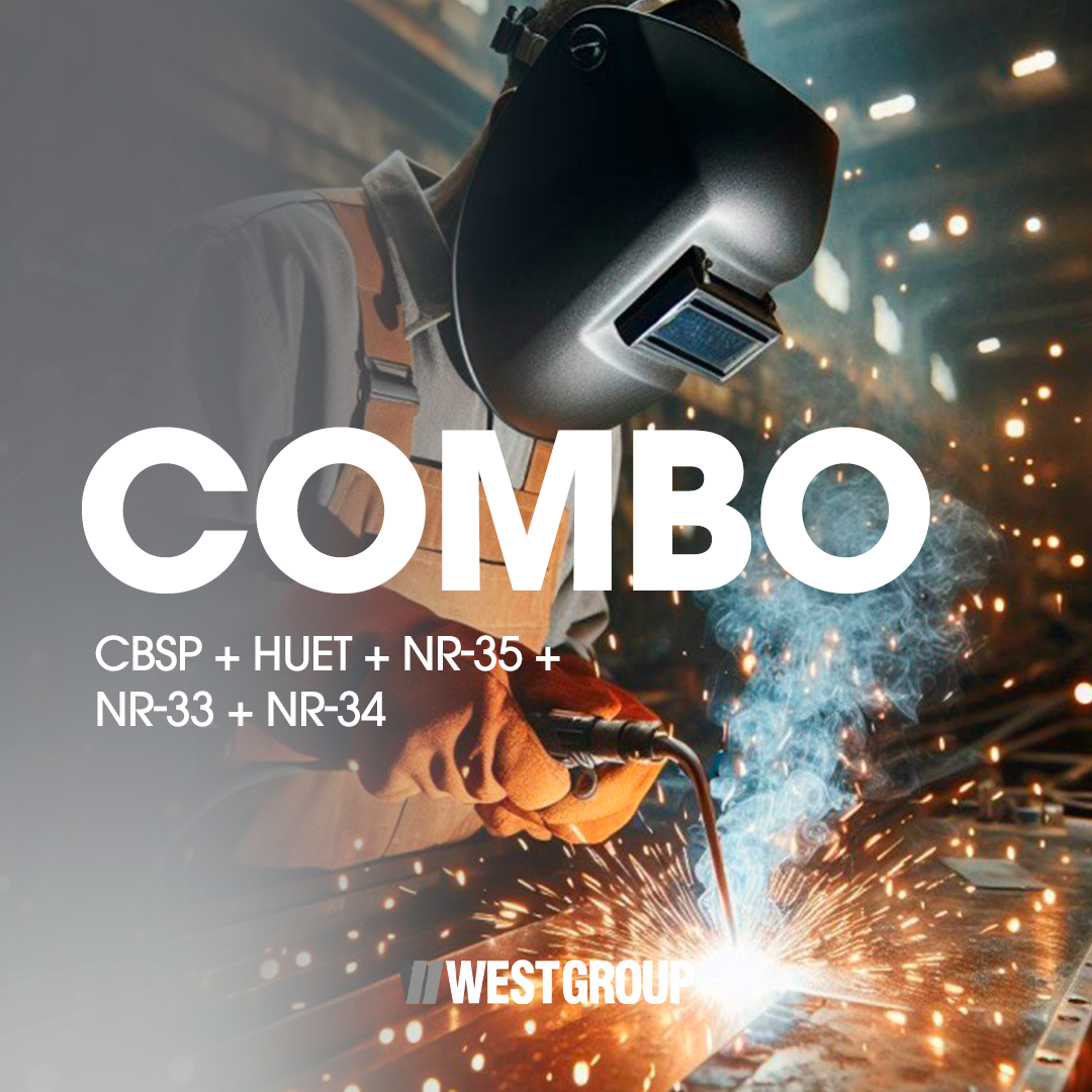 CBSP + HUET + NR-35 + NR-33-16h + NR-34-8h Curso Básico de Segurança para Trabalho a Quente - Atividade com Solda