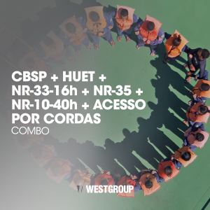 CBSP + HUET + NR-33-16h + NR-35 + NR-10-40h + ACESSO POR CORDAS – IRATA