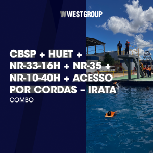 CBSP + HUET + NR-33-16h + NR-35 + NR-10-40h + ACESSO POR CORDAS – IRATA